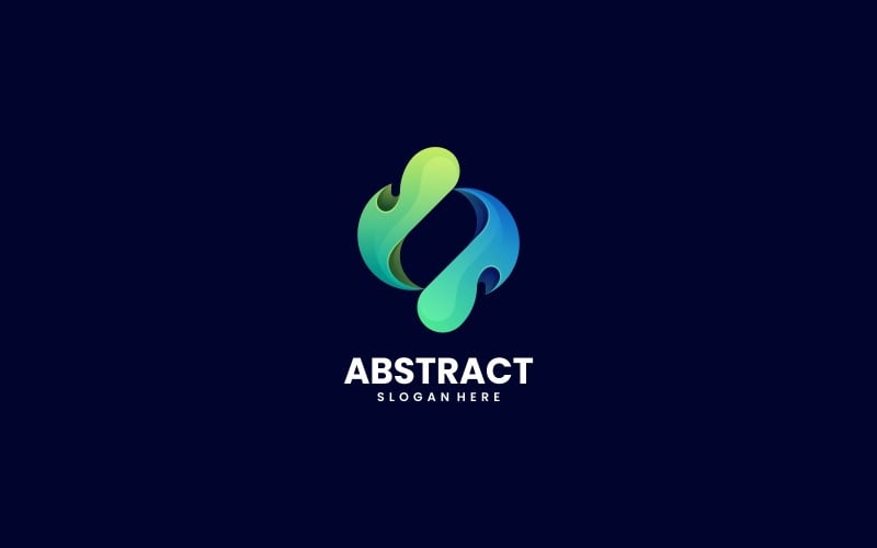 Logotipo colorido degradado abstracto vectorial
