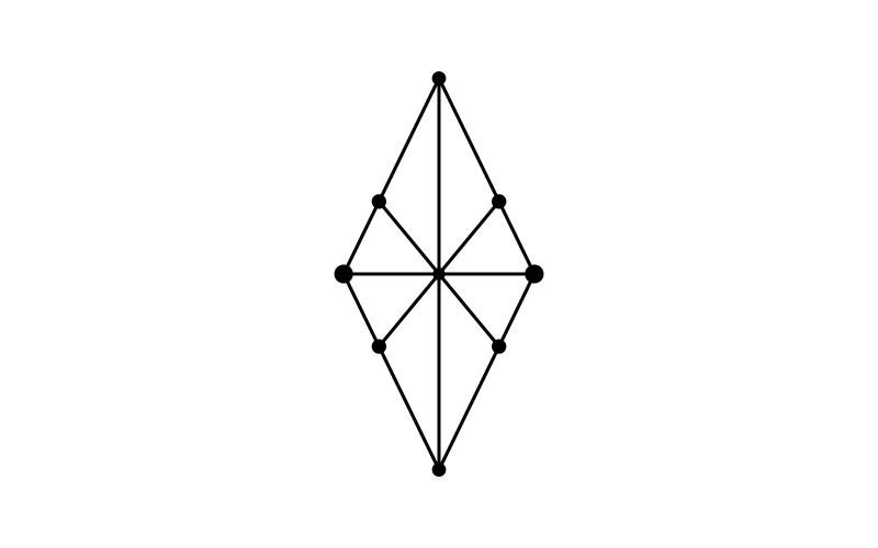 Modèle vectoriel de conception d'icône de ligne de diamant V7