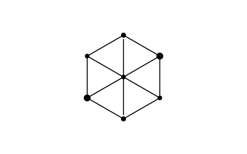 Шаблон вектора дизайна многоугольной линии V1
