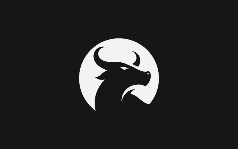 Símbolo de vetor de logotipo de touro V9