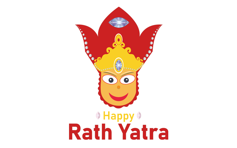 Glücklicher Rath Yatra Illustrationsvektor