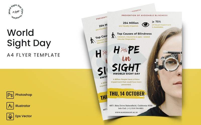 World Sight Day Flyer Print And Social Media Template