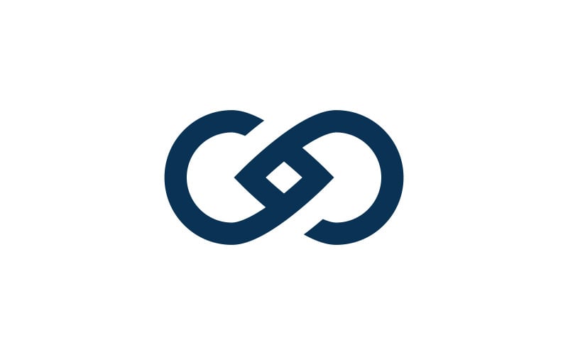 Infinity Logo Ikon Design Vector V4
