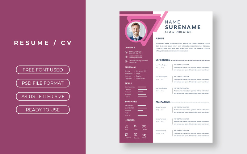 Profesjonalny dyrektor Curriculum Vitae Layout