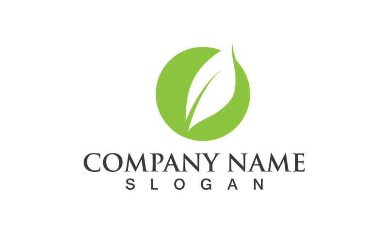 Green Eco Leaf Tree Nature Logo Vector Design V21