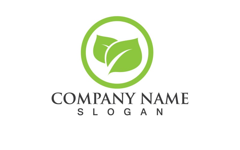 Green Eco Leaf Tree Nature Logo Vector Design V31
