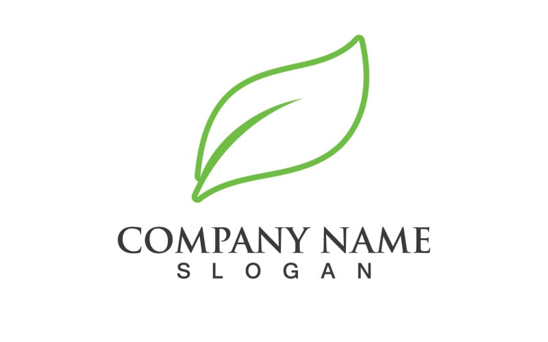 Green Eco Leaf Tree Nature Logo Vector Design V70