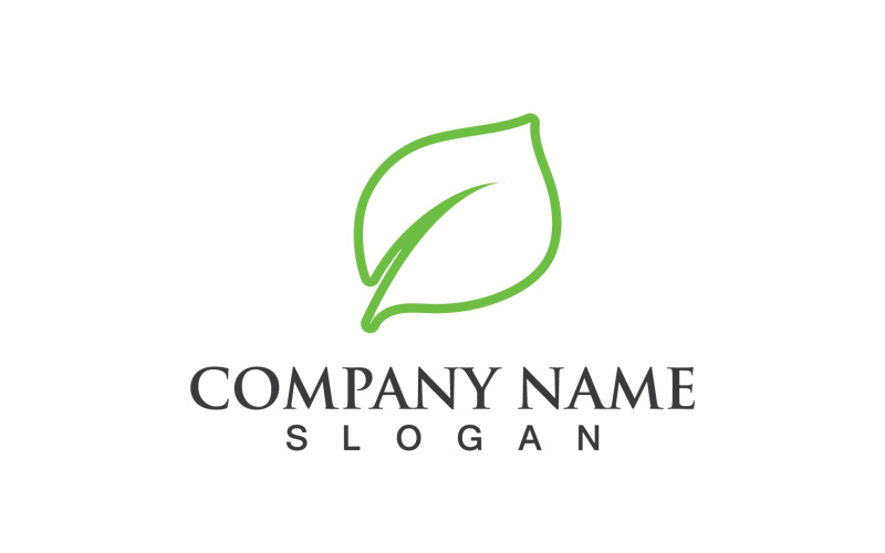 Green Eco Leaf Tree Nature Logo Vector Design V72