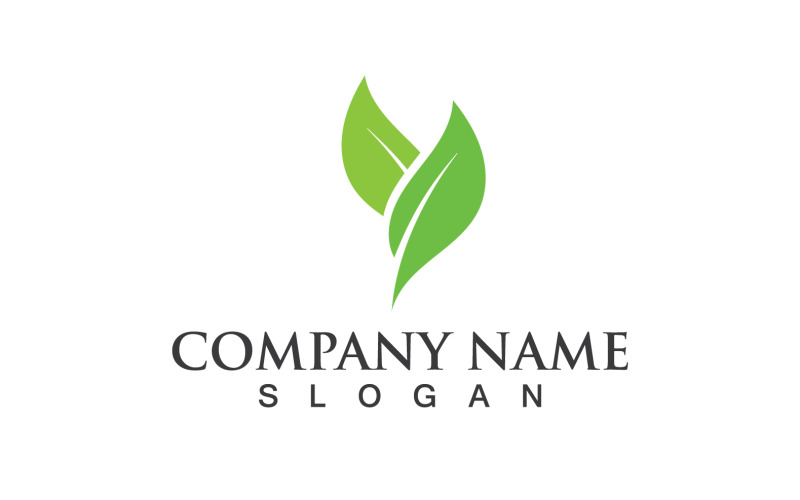 Green Eco Leaf Tree Nature Logo Vector Design V81