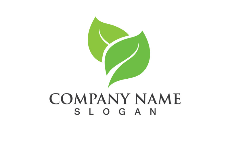 Green Eco Leaf Tree Nature Logo Vector Design V90