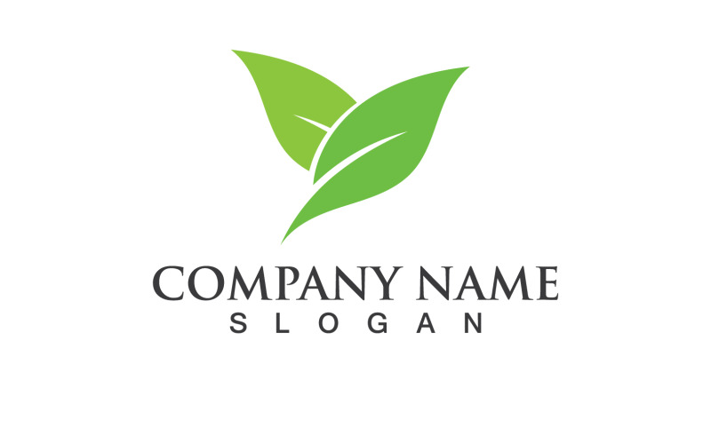 Green Eco Leaf Tree Nature Logo Vector Design V91