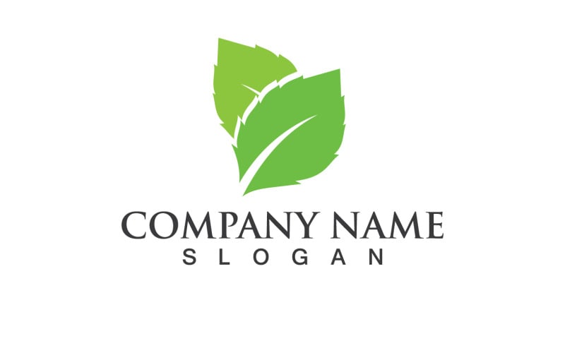 Green Eco Leaf Tree Nature Logo Vector Design V92