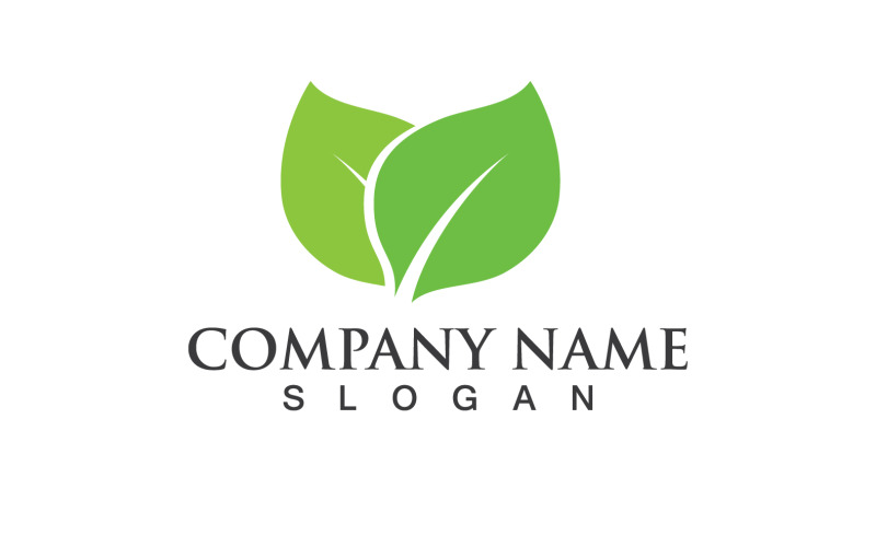 Green Eco Leaf Tree Nature Logo Vector Design V93