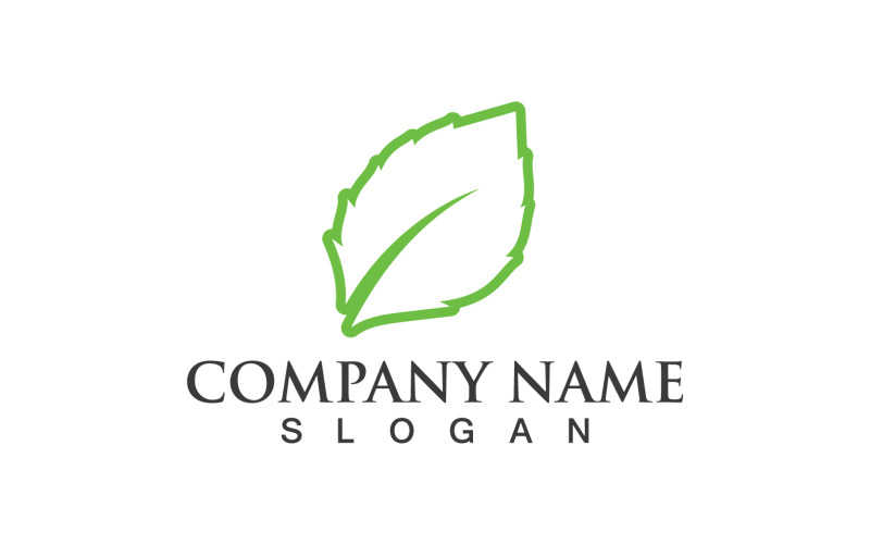 Groene Eco Leaf Tree Natuur Logo Vector Design V64
