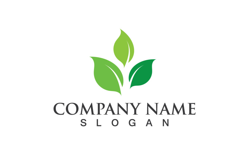 Groene Eco Leaf Tree Natuur Logo Vector Design V73