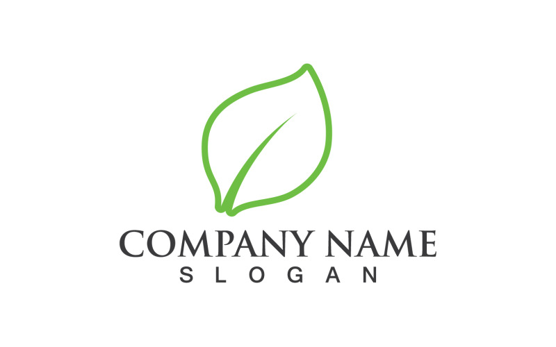 Verde Eco Foglia Albero Natura Logo Vector Design V66