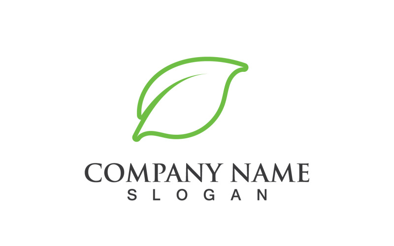 Verde Eco Foglia Albero Natura Logo Vector Design V68