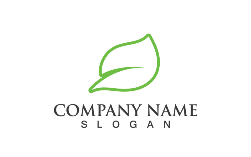 Verde Eco Foglia Albero Natura Logo Vector Design V69