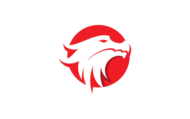 Drachenlogo-Vektorsymbol V5