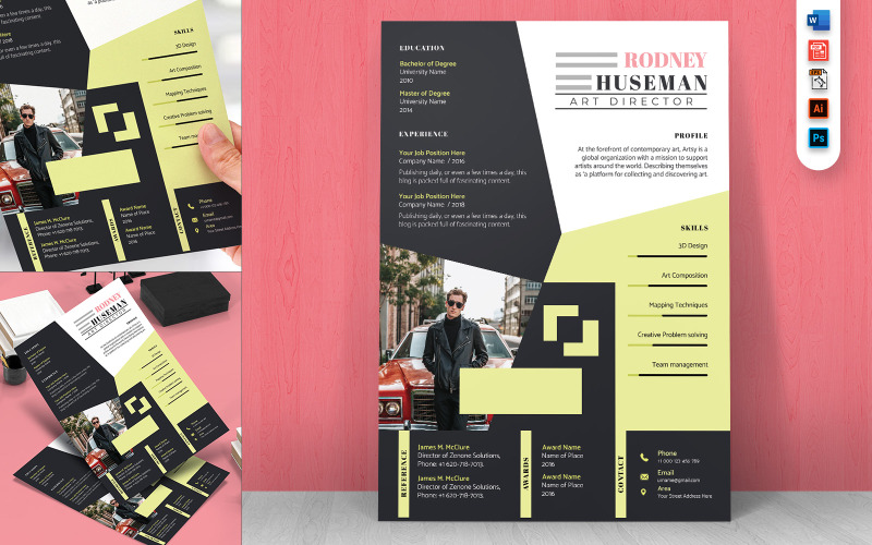 Art Director CV CV-utskriftsmall