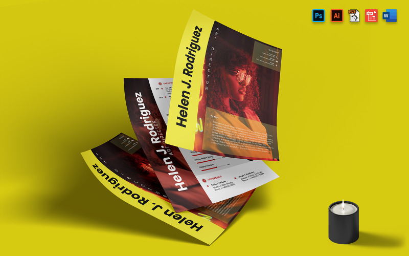 Art Director CV Resume Print A4-Vorlage