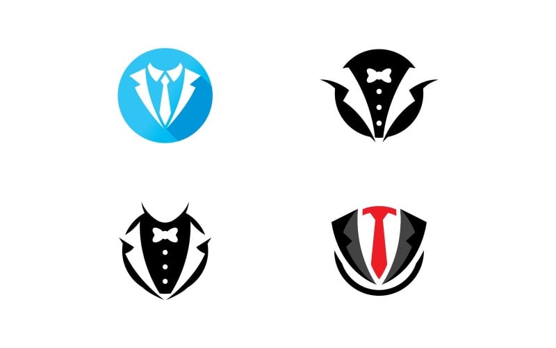 Logo de robe de smoking symbole vectoriel V14