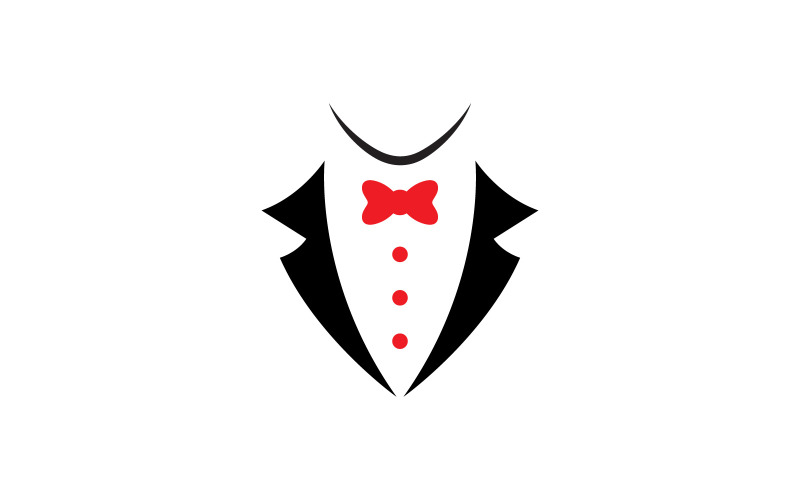 Logo de robe de smoking Symbole vectoriel V3