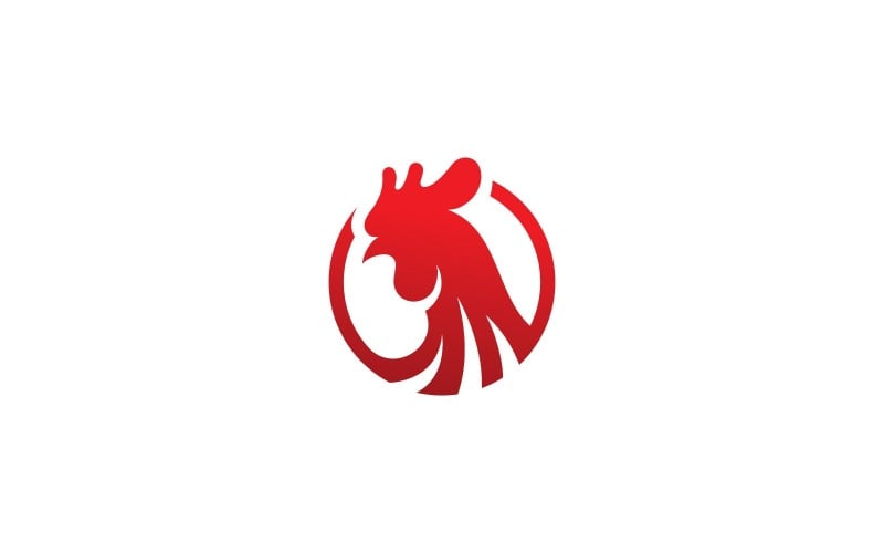 Rooster Logo Vector Symbol V7 #255314 - TemplateMonster