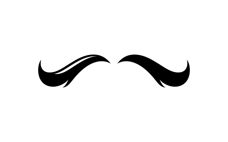 Schnurrbart-Logo-Vektorsymbol V3