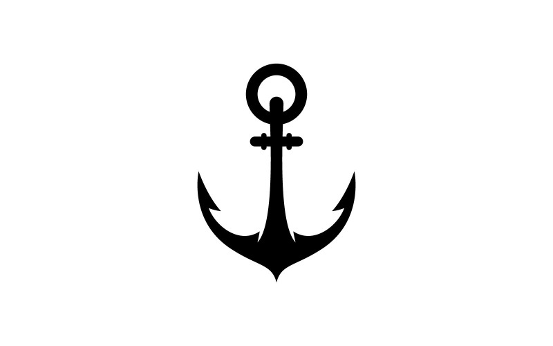 Simbolo di vettore del logo di ancoraggio