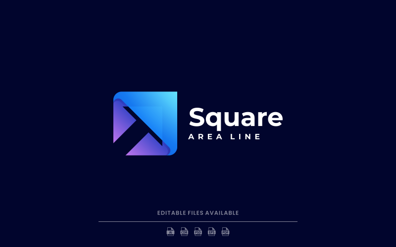 Design de Logo Gradiente Quadrado