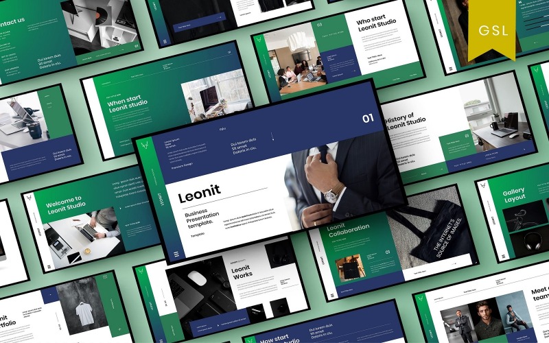 Leonit - Modèle de diapositives Google pour les entreprises