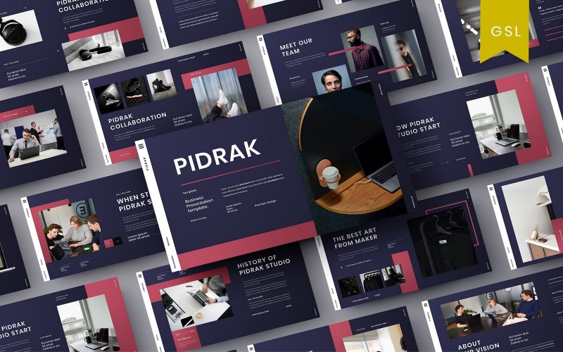 Pidrak - Obchodní šablona prezentace Google