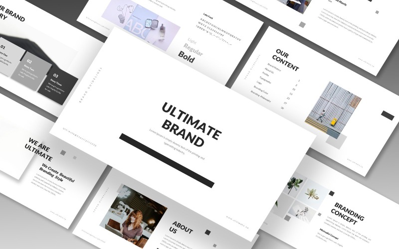 Powerpoint-sjabloon voor ultieme merkrichtlijn
