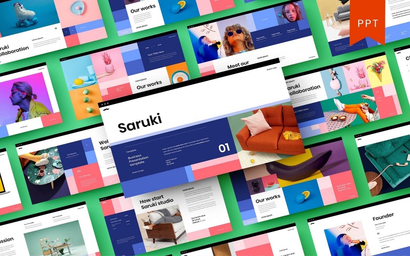 Saruki - Modelo de PowerPoint de Negócios