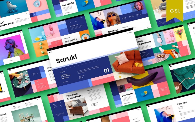 Saruki – üzleti Google diasablon