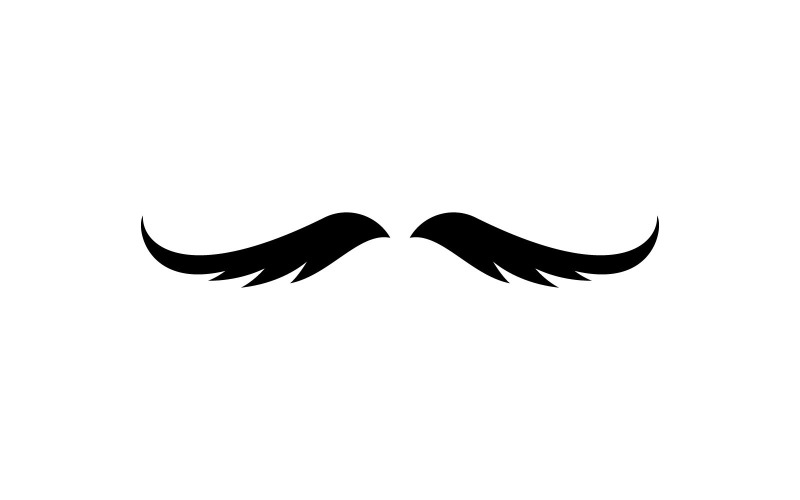 Schnurrbart-Logo-Vektorsymbol V9