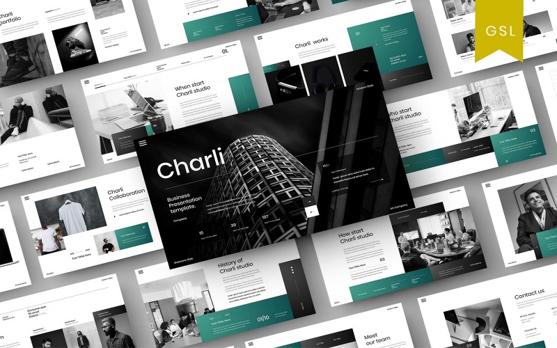 Charli - Modello di diapositiva Google aziendale