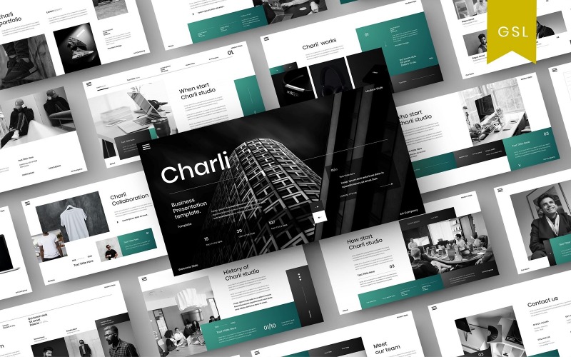 Charli - Plantilla de diapositiva de Google de negocios