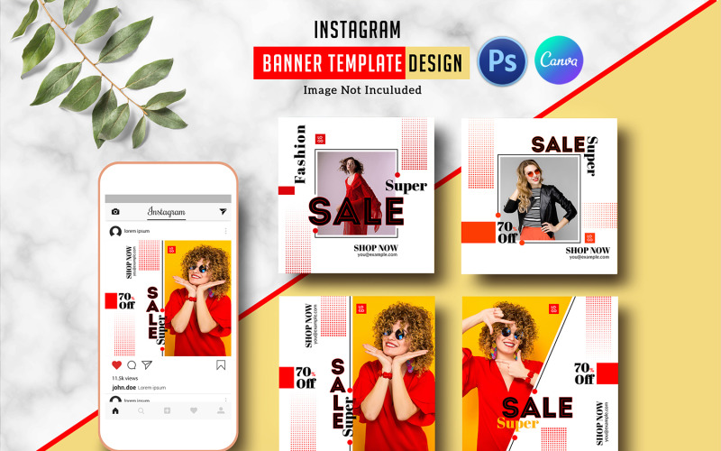 Instagram-Werbebanner-Vorlage für Modeprodukte