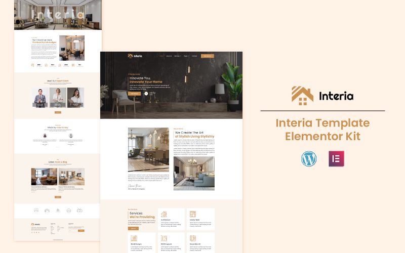 Interia - Architecture and Interior Design Services Elementor Template Kit