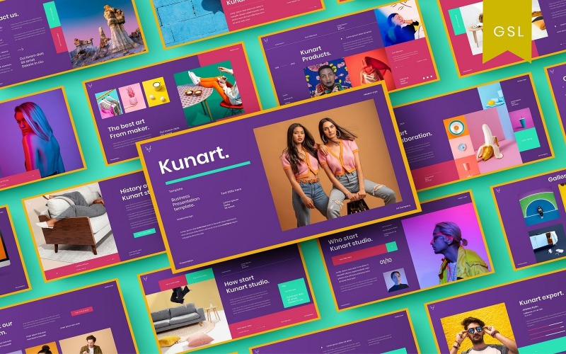 Kunart - Modello di diapositiva Google aziendale