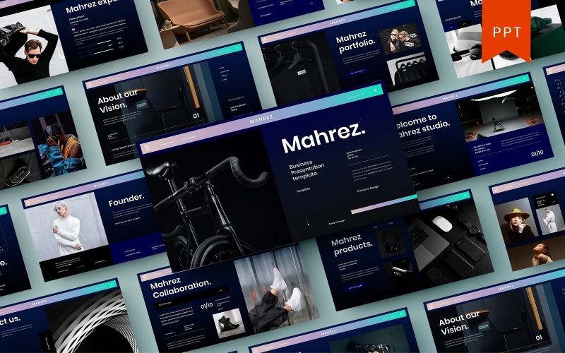 Mahrez - Sjablonen PowerPoint presentatie