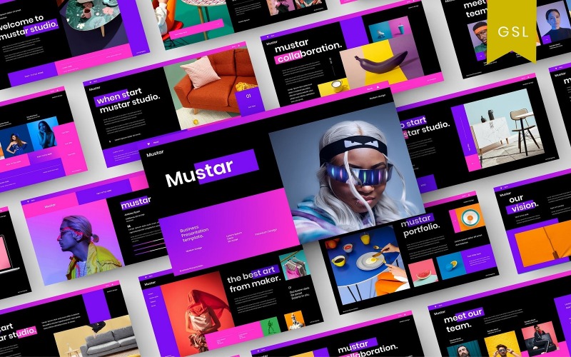 Mustar - İş Google Slayt Şablonu