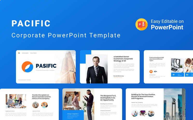 Pasific – Modèle PowerPoint d'entreprise