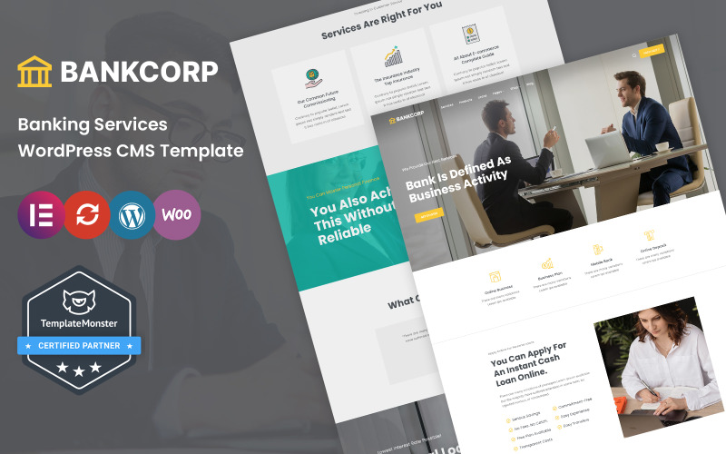 BankCorp - Tema de WordPress para banca, negocios de préstamos y finanzas