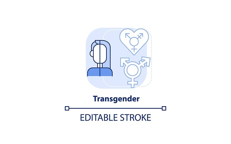 Icona di concetto azzurro transgender