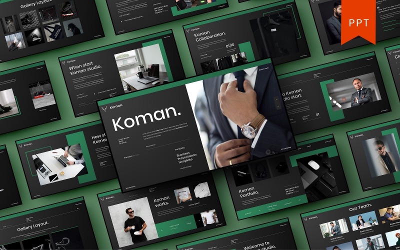 Koman - Modelo de PowerPoint de Negócios