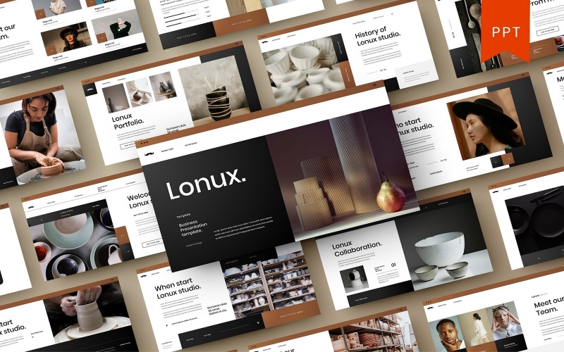 Lonux – Business PowerPoint sablon