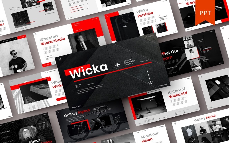 Wicka – Biznes Szablony prezentacji PowerPoint